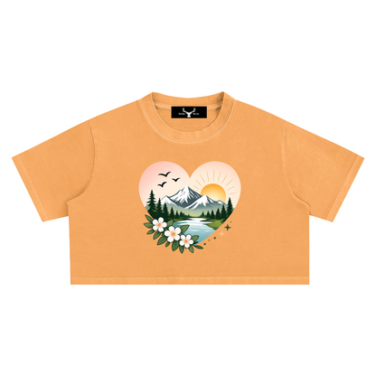 Snow Washed Crop Top