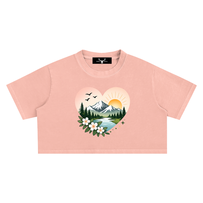 Snow Washed Crop Top