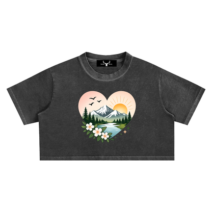 Snow Washed Crop Top