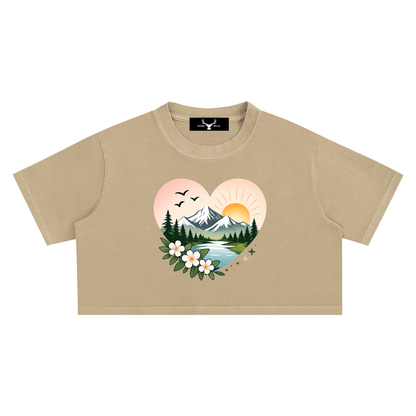 Snow Washed Crop Top