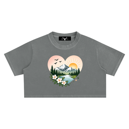Snow Washed Crop Top